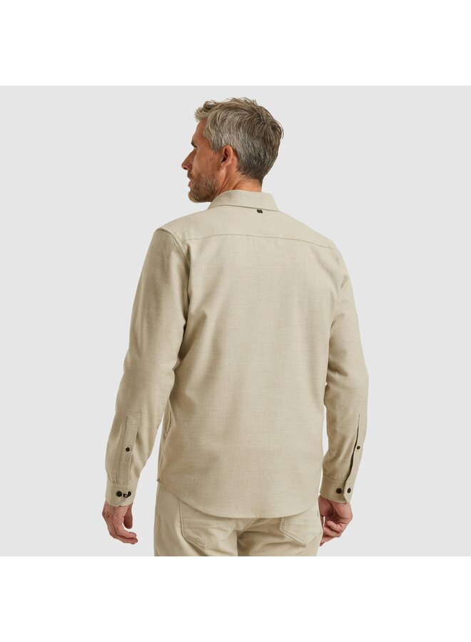 VSI2510255 7074 Vanguard LONG SLEEVE SHIRT Brushed Melange Twill Silver Lining