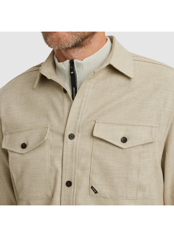 VSI2510255 7074 Vanguard LONG SLEEVE SHIRT Brushed Melange Twill Silver Lining