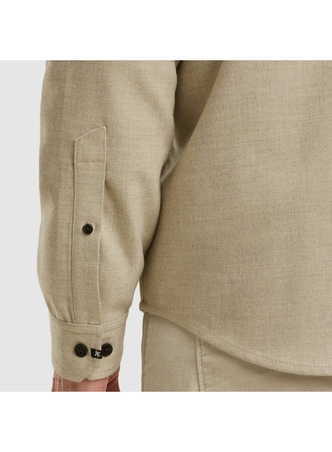 VSI2510255 7074 Vanguard LONG SLEEVE SHIRT Brushed Melange Twill Silver Lining