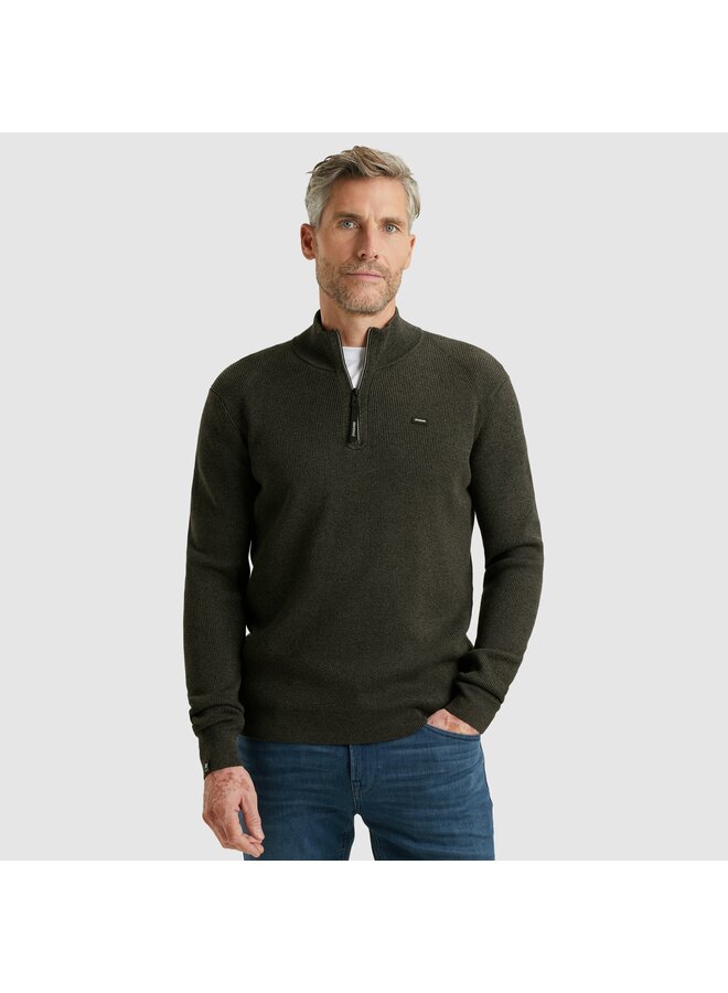 VKW2510332 9141 Vanguard Half zip collar gentleman's deal cotton modal Black Beauty