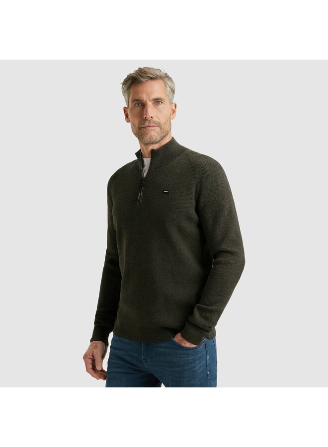 VKW2510332 9141 Vanguard Half zip collar gentleman's deal cotton modal Black Beauty