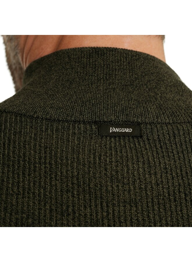 VKW2510332 9141 Vanguard Half zip collar gentleman's deal cotton modal Black Beauty