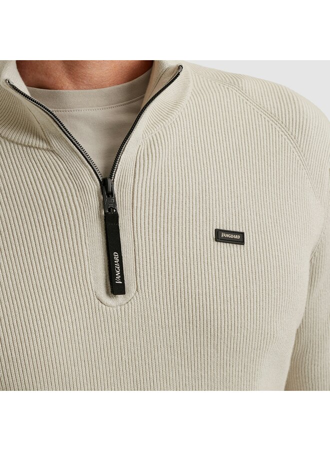 VKW2510332 7074 Vanguard Half zip collar gentleman's deal cotton modal Silver Lining