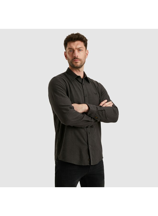 PSI2510202 9067 PME Legend LONG SLEEVE SHIRT YarnDyed Grindle Jet Black