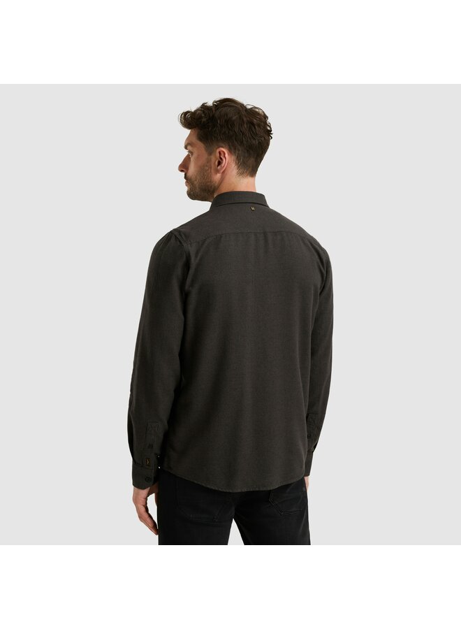PSI2510202 9067 PME Legend LONG SLEEVE SHIRT YarnDyed Grindle Jet Black