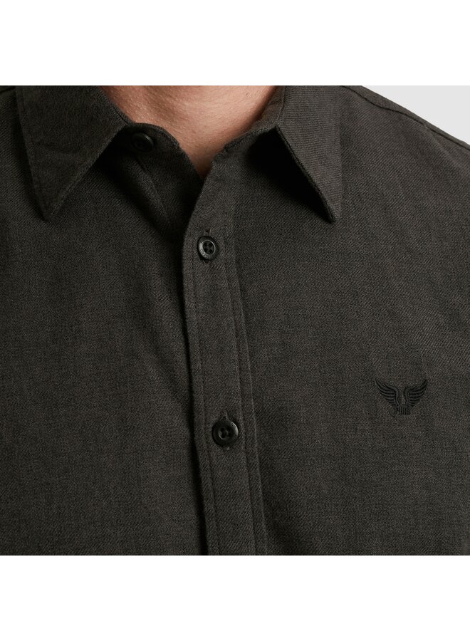 PSI2510202 9067 PME Legend LONG SLEEVE SHIRT YarnDyed Grindle Jet Black