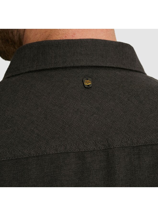 PSI2510202 9067 PME Legend LONG SLEEVE SHIRT YarnDyed Grindle Jet Black