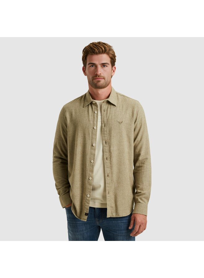 PSI2510202 6389 PME Legend LONG SLEEVE SHIRT YarnDyed Grindle Dusky Green