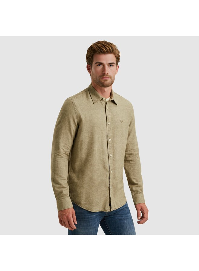 PSI2510202 6389 PME Legend LONG SLEEVE SHIRT YarnDyed Grindle Dusky Green