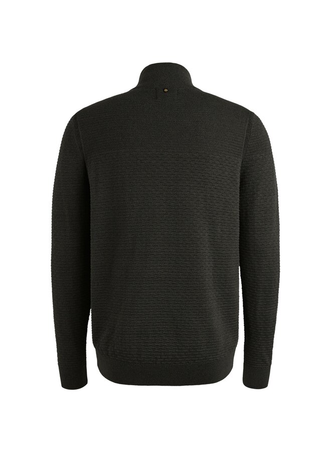 PKW2510301 999 PME Legend Half zip collar cotton mouline (organic) Black