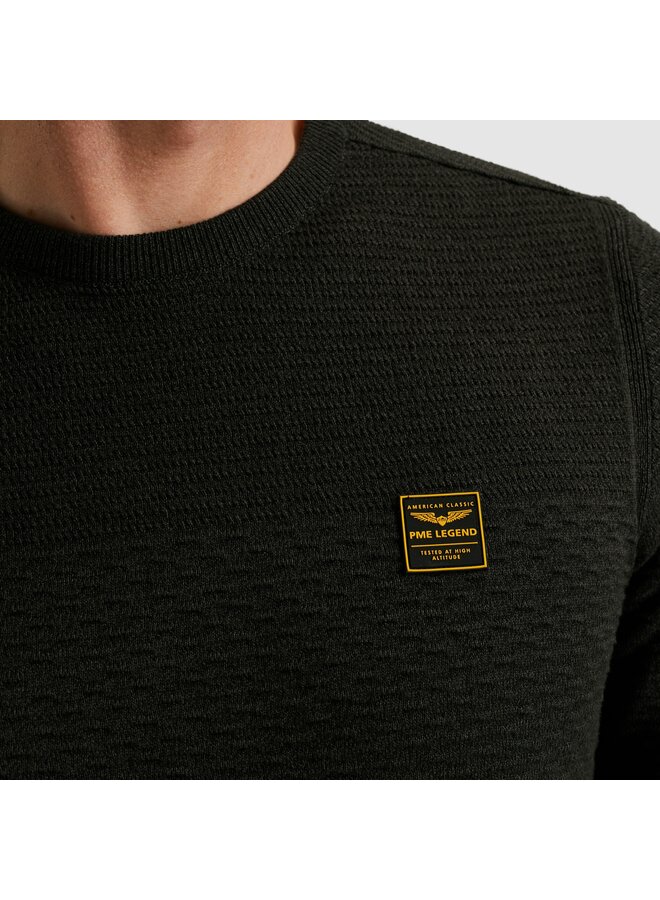 PKW2510300 999 PME Legend R-neck cotton mouline Black