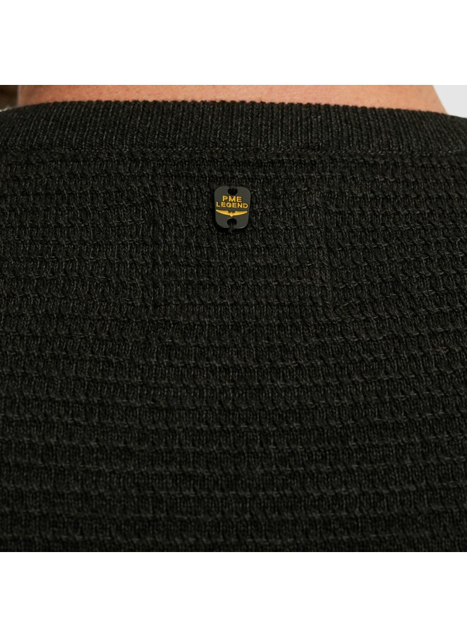 PKW2510300 999 PME Legend R-neck cotton mouline Black
