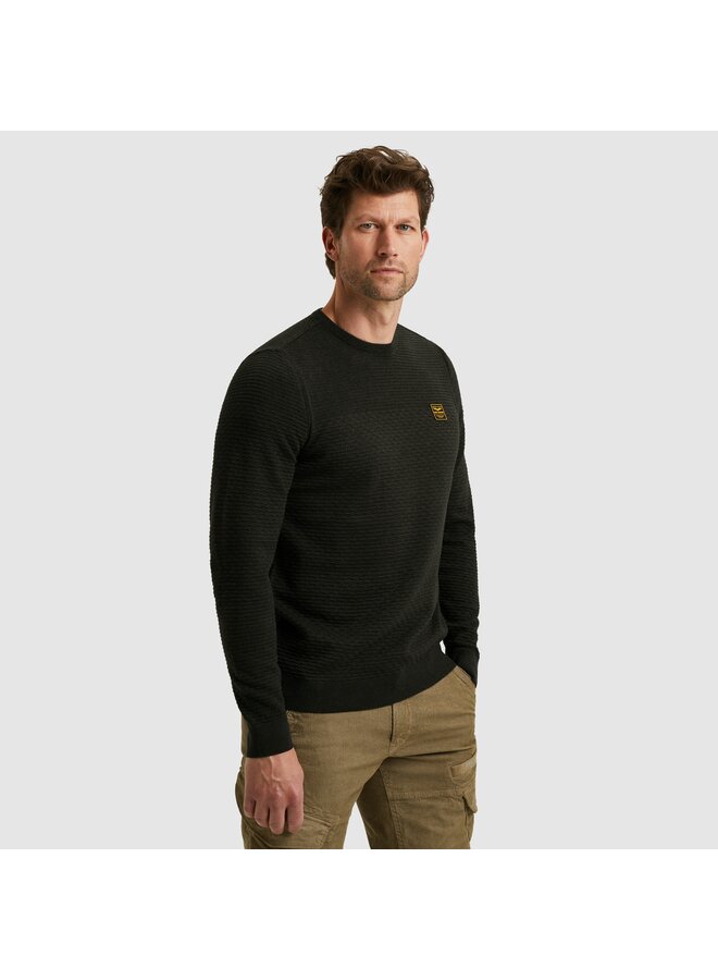PKW2510300 999 PME Legend R-neck cotton mouline Black