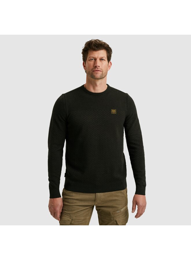 PKW2510300 999 PME Legend R-neck cotton mouline Black