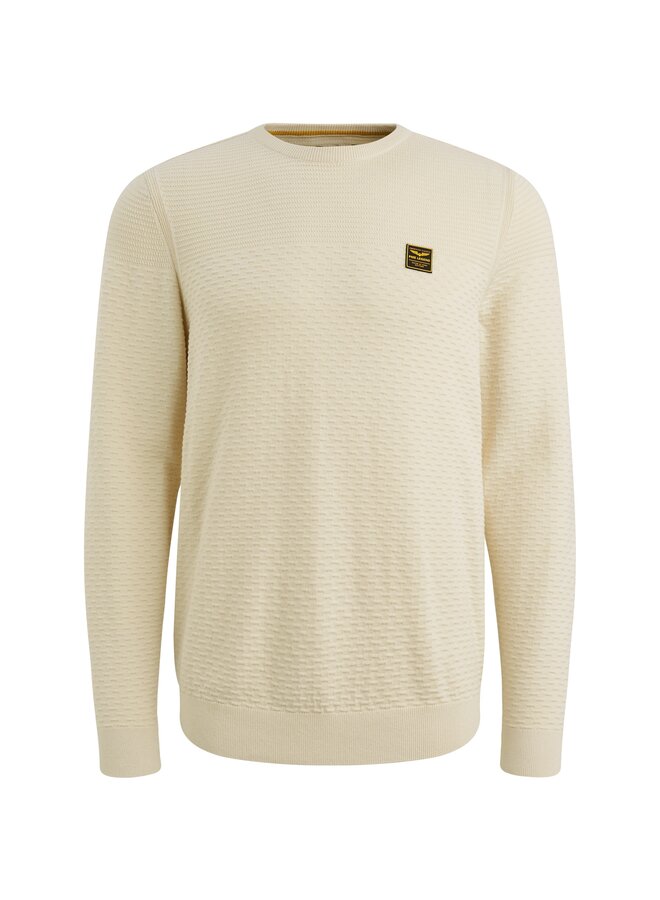 PKW2510300 7013 PME Legend R-neck cotton mouline Bone White