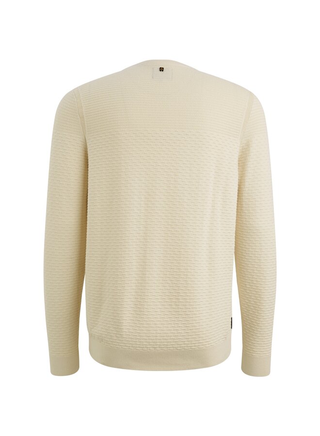 PKW2510300 7013 PME Legend R-neck cotton mouline Bone White