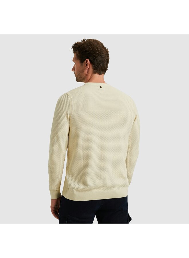 PKW2510300 7013 PME Legend R-neck cotton mouline Bone White