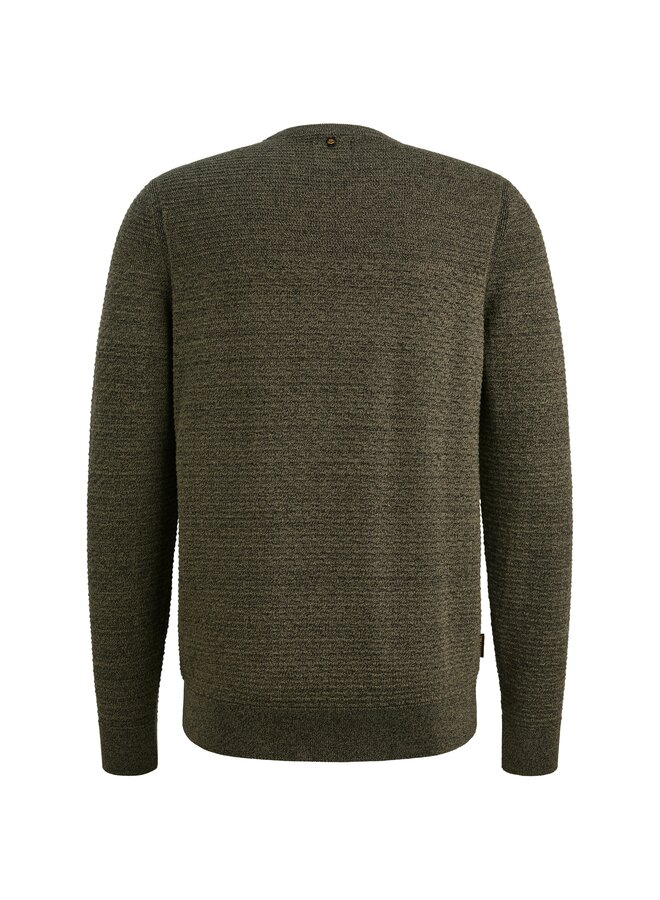 PKW2510300 6389 PME Legend R-neck cotton mouline Dusky Green