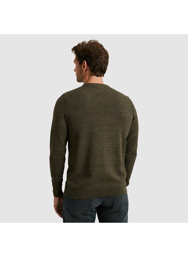 PKW2510300 6389 PME Legend R-neck cotton mouline Dusky Green