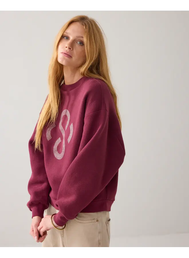 3s5212-30413 558 Summum Jersey Soft sweat Merlot