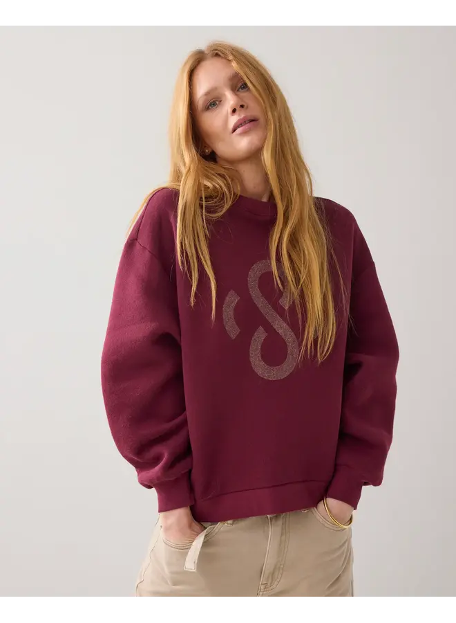 3s5212-30413 558 Summum Jersey Soft sweat Merlot