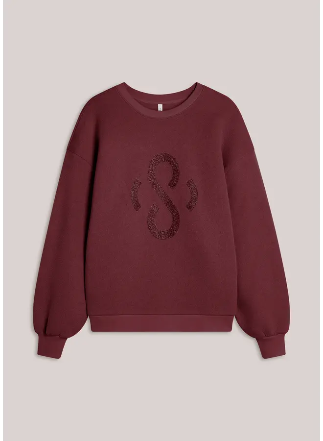 3s5212-30413 558 Summum Jersey Soft sweat Merlot