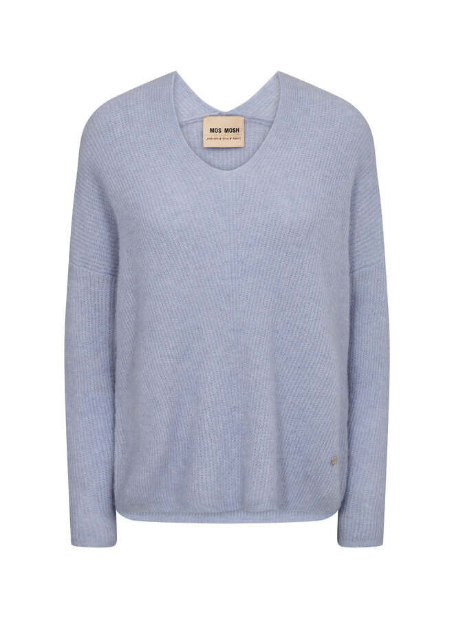 153900 245 Mos Mosh MM Thora V-Neck Knit Eventide