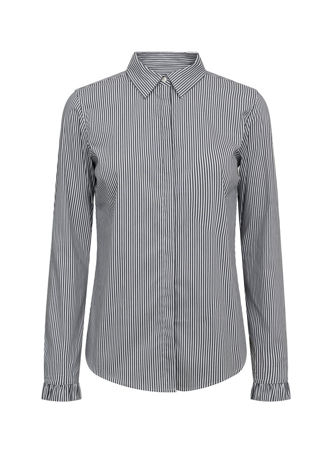 176350 406 MosMosh MM Mattie Flip Stripe Shirt Light Blue