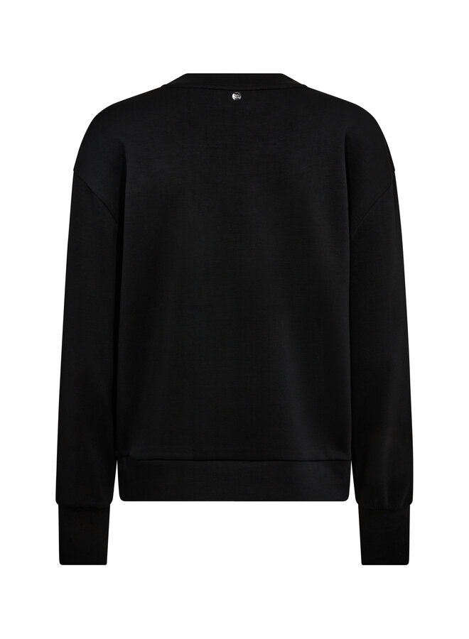 175350 801 MosMosh MM Neve O-LS Glam Sweatshirt Black