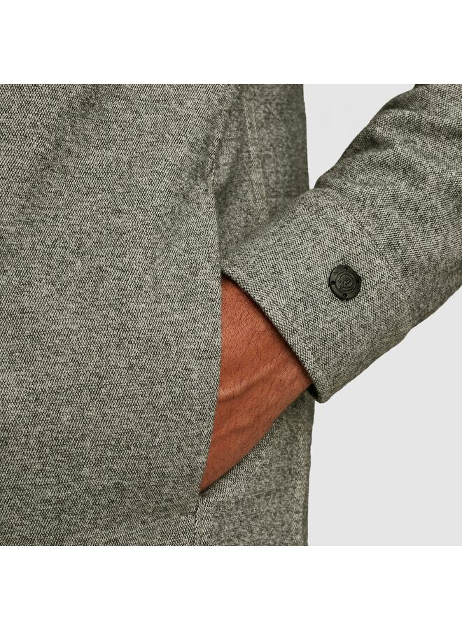 CSI2510262 9159 Cast Iron LONG SLEEVE SHIRT Brushed Wool Look Black Sand