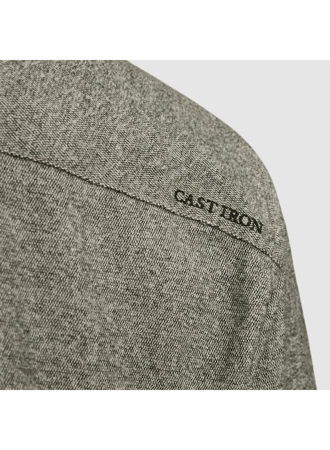 CSI2510262 9159 Cast Iron LONG SLEEVE SHIRT Brushed Wool Look Black Sand