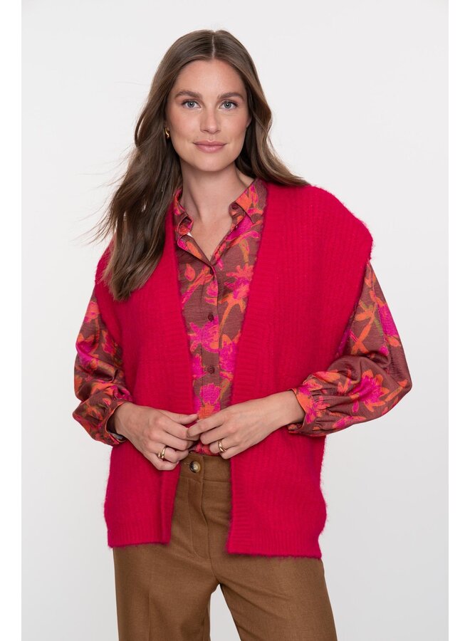 54830-29 445 Geisha Gilet hairy fuchsia