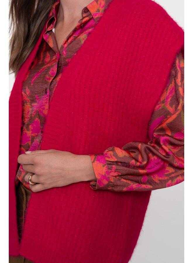 54830-29 445 Geisha Gilet hairy fuchsia