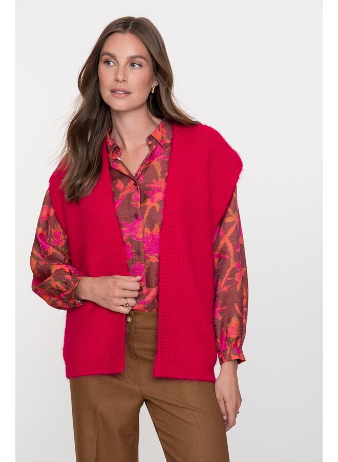 54830-29 445 Geisha Gilet hairy fuchsia