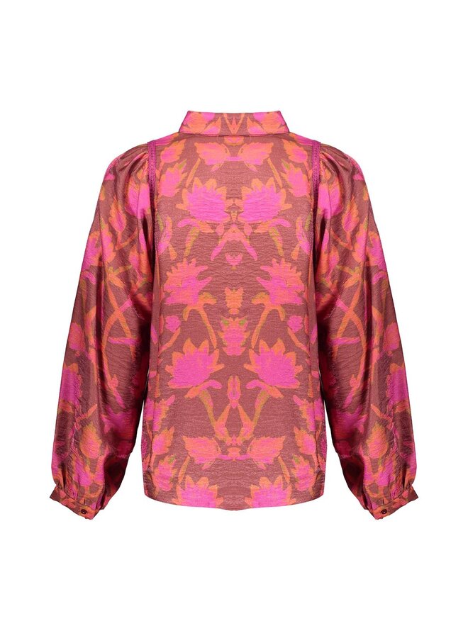53909-20 480 Geisha blouse burgundy/fuchsia