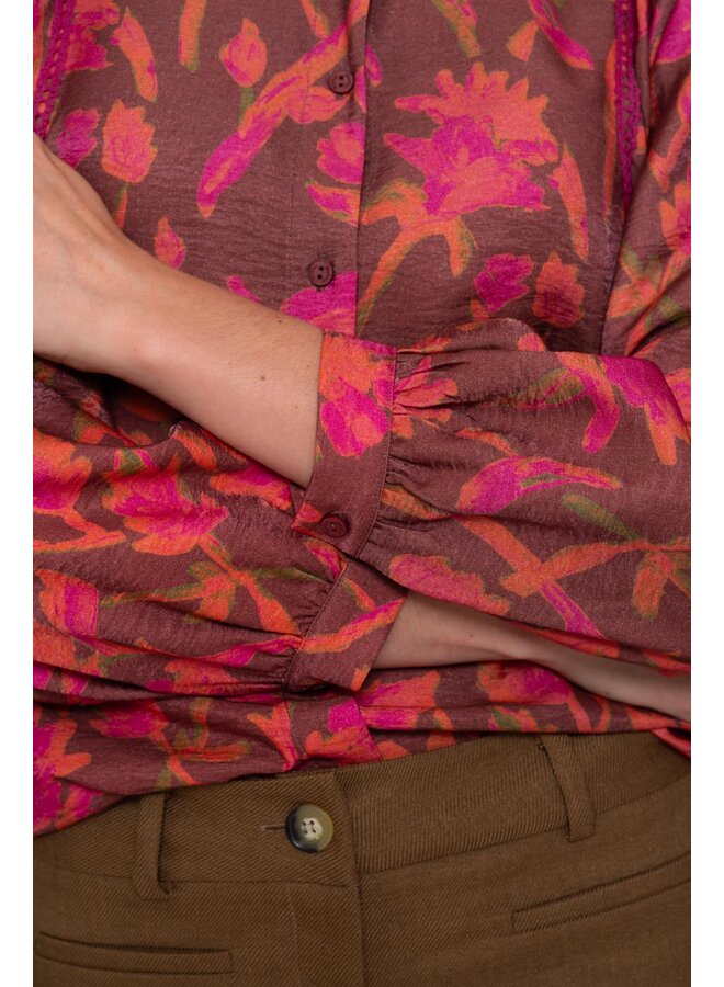 53909-20 480 Geisha blouse burgundy/fuchsia