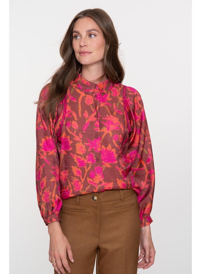 53909-20 480 Geisha blouse burgundy/fuchsia