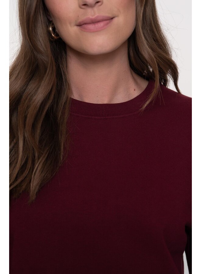 52870-21 485 Geisha Sweater with pearls port/pink