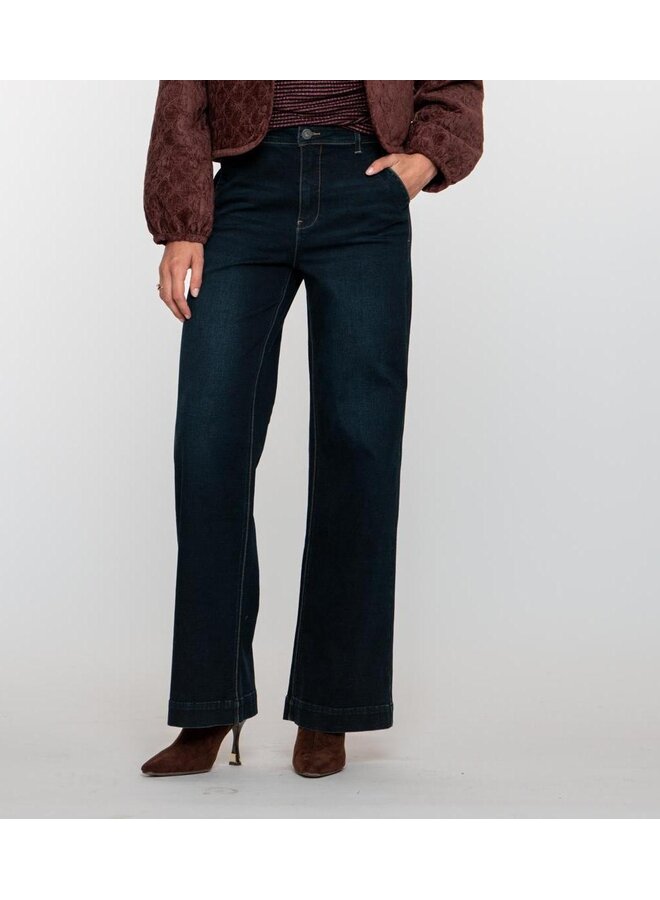 51803-10 880 Geisha Jeans wide dark blue black denim