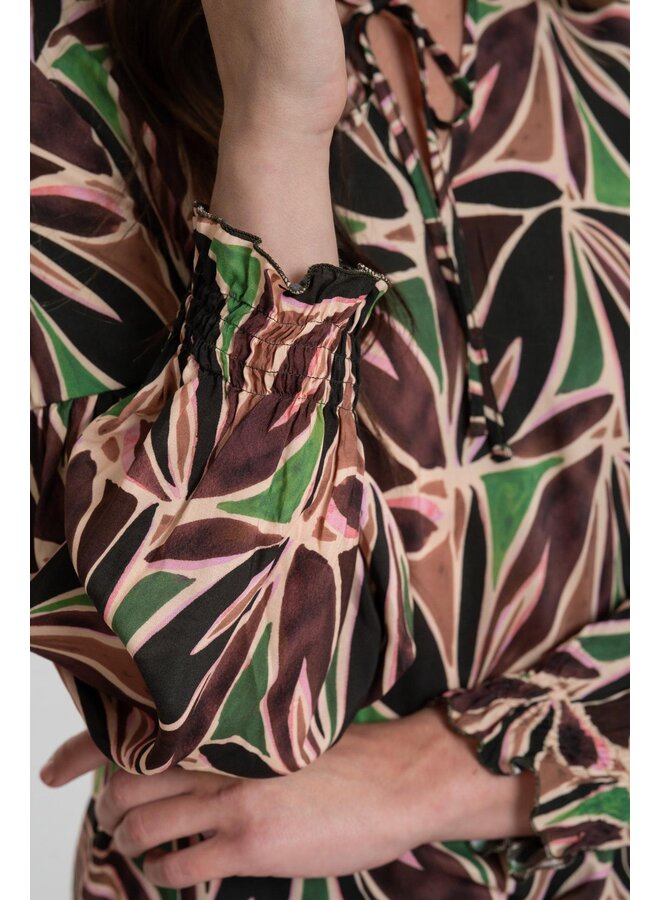 53955-20 380 Geisha top Purple brown