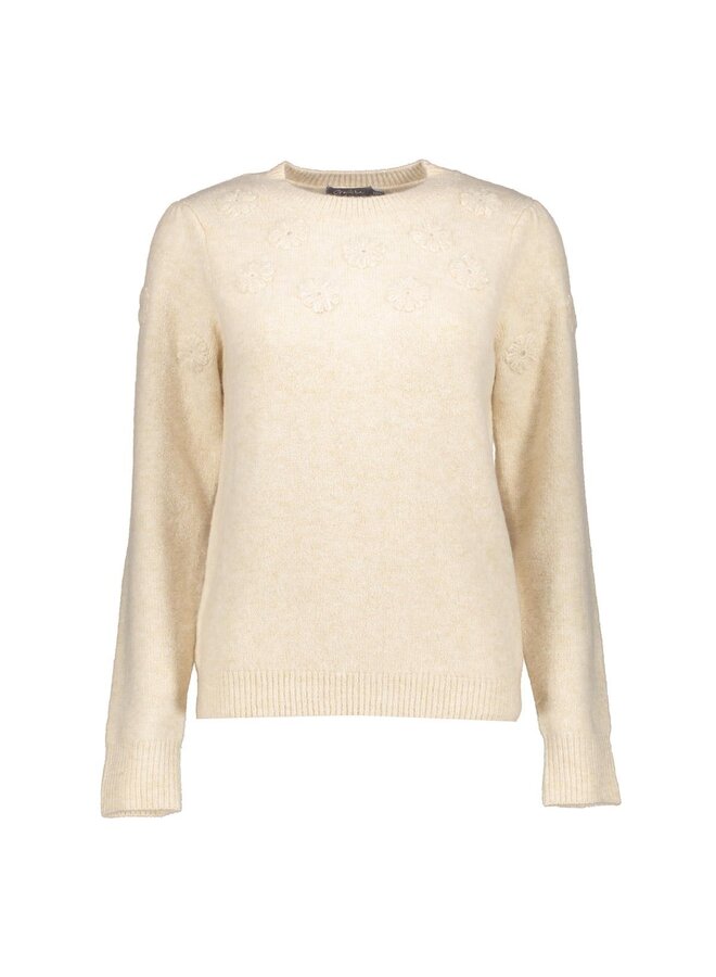 54849-14 720 Geisha Pullover flowers sand