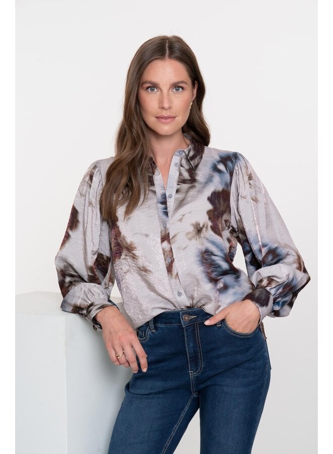 53936-20 925 Geisha blouse grey/blue