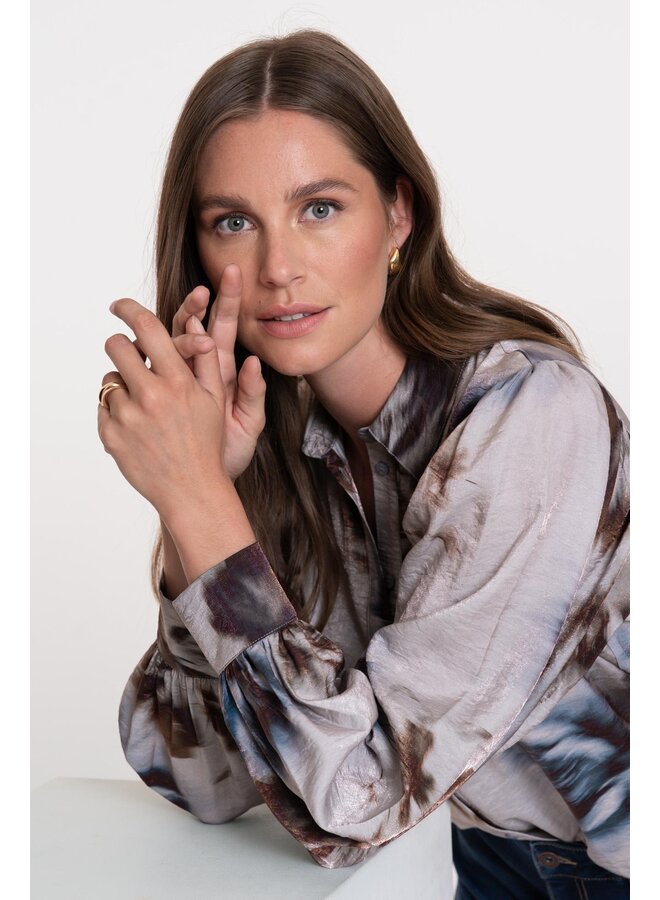 53936-20 925 Geisha blouse grey/blue