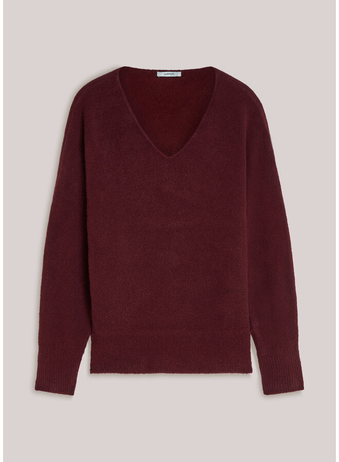 7s7927-7975 558 Summum oversized sweater wool elastane blend knit Merlot