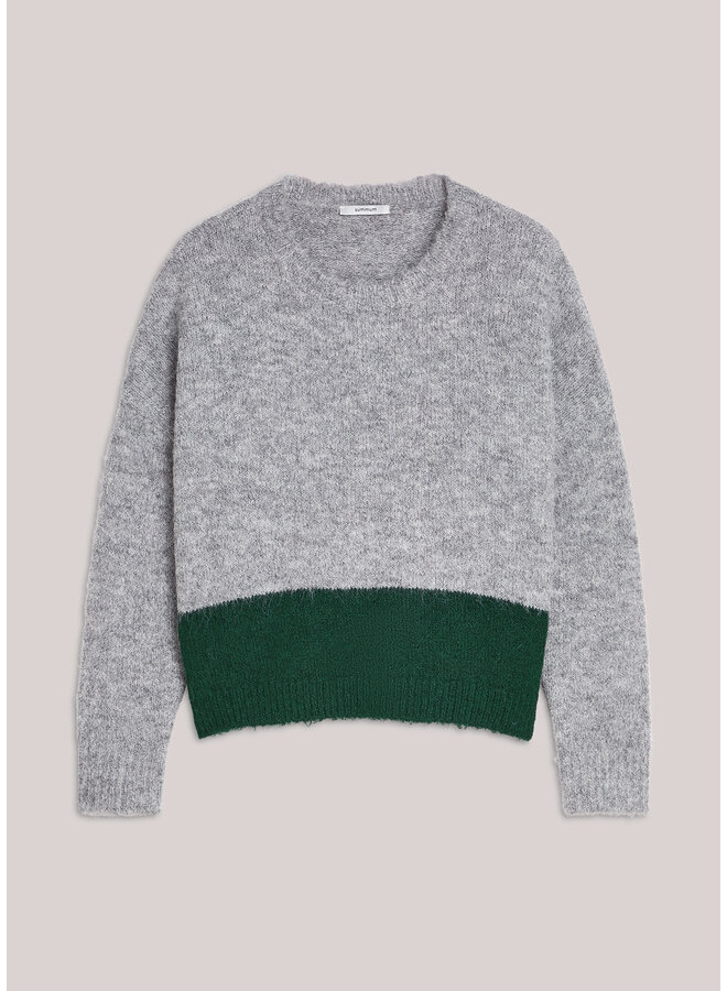 7s7963-7997 825 Summum Sweater Cozy melange knit Mid grey