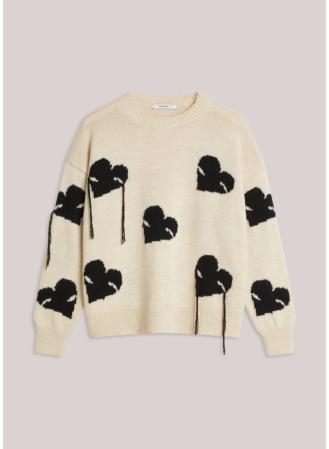 7s7960-70052 122 Summum Sweater Instarsia knit Ivory