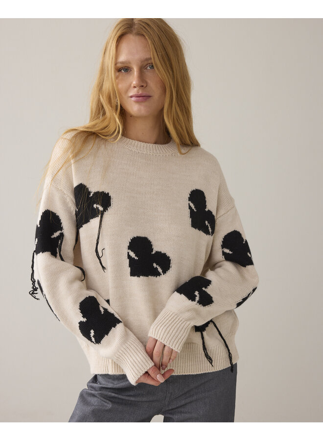 7s7960-70052 122 Summum Sweater Instarsia knit Ivory