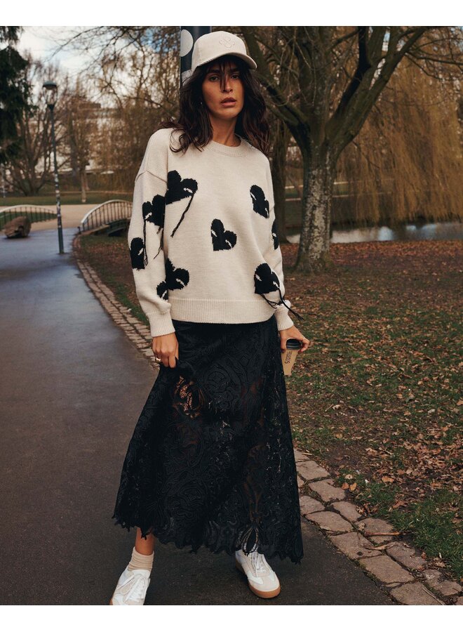 7s7960-70052 122 Summum Sweater Instarsia knit Ivory