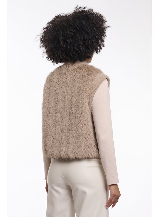 Alvita.7002514 Rino & Pelle Waistcoat with hook & eye closure  Oat dessin