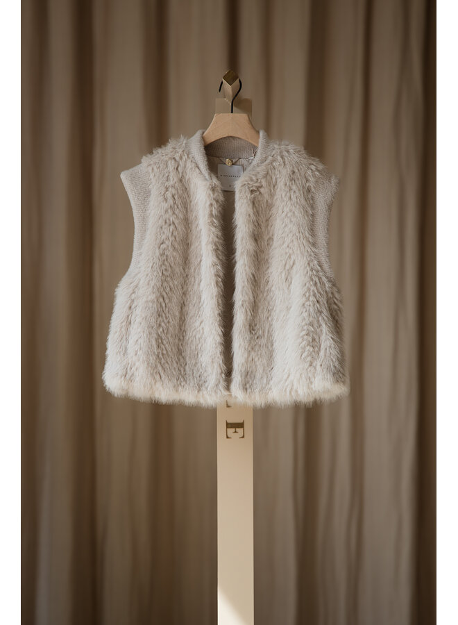 Alvita.7002514 Rino & Pelle Waistcoat with hook & eye closure  Birch dessin